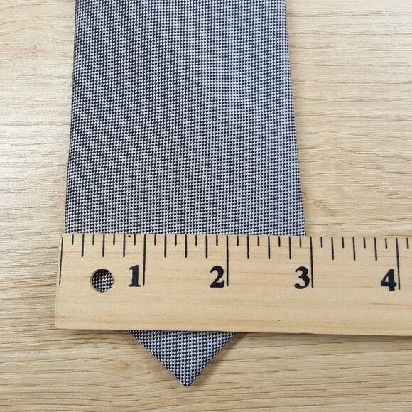 CALVIN KLEIN Mens Neck Tie Gray Micro Print Silk Blend Classic Pointed - Picture 4 of 5